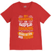 My Daughter Is Super Awesome Her Stepdad V-Neck Tee