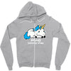 sad unicorn Zipper Hoodie