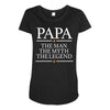 papa man myth legend Maternity Scoop Neck T-shirt