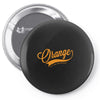 orange Pin-back button