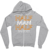 half man half badger Zipper Hoodie
