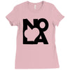 love nola new orleans american jazz blues music t shirt Ladies Fitted T-Shirt