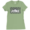 legends are born in june Ladies Fitted T-Shirt