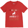 santa aries xhristmas ugly t shirts V-Neck Tee