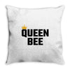 queen bee black Throw Pillow