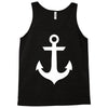 anchor black sailor vintage style navy nautical Tank Top