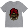 american football skull V-Neck Tee