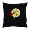 moon rocket Throw Pillow