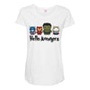hello avengers Maternity Scoop Neck T-shirt