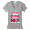 running mom white Women's V-Neck T-Shirt