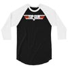 top gun logo cool retro 3/4 Sleeve Shirt