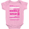 quens are born in february Baby Bodysuit