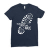 wander explore hike Ladies Fitted T-Shirt