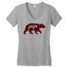 papa christmas bear Women's V-Neck T-Shirt