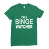 binge watcher Ladies Fitted T-Shirt