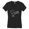 i am groot' guardians of the galaxy movie funny baby groot Women's V-Neck T-Shirt