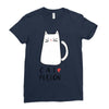 cat love person! Ladies Fitted T-Shirt
