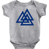 valknutr knoten der gefallenen odin nordisch symbol aspekte wotan Baby Onesie