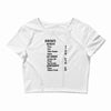 contents list Crop Top