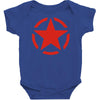 military starfunny retro army war vietnam usa britain fashion Baby Bodysuit