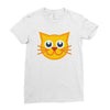 cat yellow Ladies Fitted T-Shirt