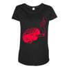joint smoking brain Maternity Scoop Neck T-shirt