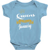queens are born in january Baby Onesie