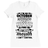 I Am An October Women Ladies Fitted T-Shirt