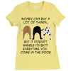 MONEY CAN BUY A LOT OF THINGS, Ladies Fitted T-Shirt