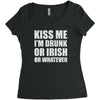 kiss me i'm drunk or irish Women's Triblend Scoop T-shirt