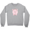 cute surprised pig pig Crewneck Sweatshirt