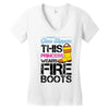 Forget Glass Slippers This Princess Wears Fire Boots Women's V-Neck T-Shirt