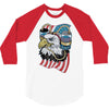 beer eagle graphic 3/4 Sleeve Shirt