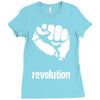 power to the people fist revolution Ladies Fitted T-Shirt