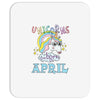 unicorns are born in april cute unicorn Mousepad