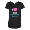 i love july especially the 4th Maternity Scoop Neck T-shirt