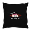 August Peeking Out Baby Girl Throw Pillow
