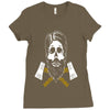 lumberjack skull Ladies Fitted T-Shirt