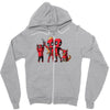 deadpool family portrait Zipper Hoodie
