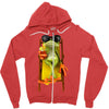 frog funny cocktail Zipper Hoodie