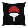 uchiha clan symbol crest   anime itachi sasuke naruto cosplay gift tee Throw Pillow