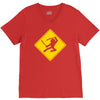 ninja crossing sign V-Neck Tee