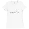 hunting heartbeat Ladies Fitted T-Shirt