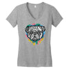 pug face Women's V-Neck T-Shirt