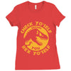 check yo'self before you rex yo'self Ladies Fitted T-Shirt