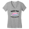 Save The Chubby Unicorns Women's V-Neck T-Shirt