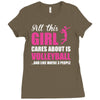 all this girl care about is volleyball Ladies Fitted T-Shirt