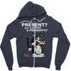 anxious cat Zipper Hoodie