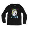 unicorns are born in june cute unicorn Long Sleeve Shirts