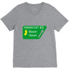 gps logo free exit 63 beach haven V-Neck Tee